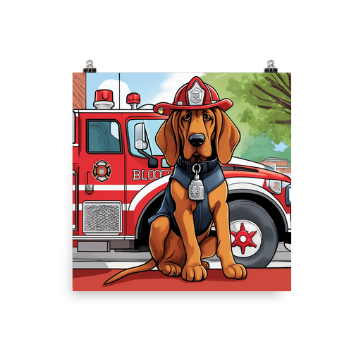 PugMug Custom Bloodhound Poster