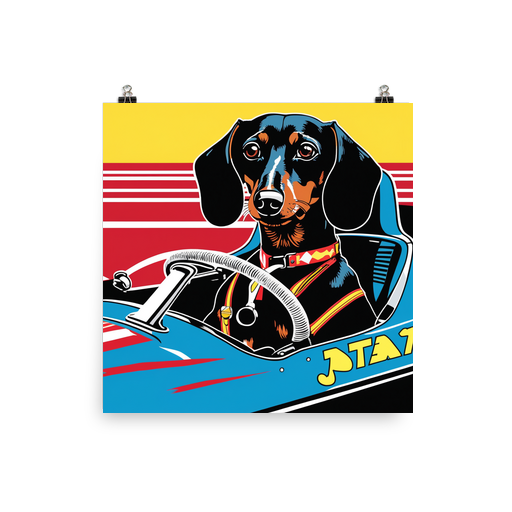 PugMug Custom Black Dachshund Poster