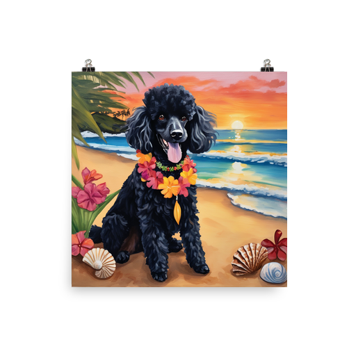 PugMug Custom Black Poodle Poster