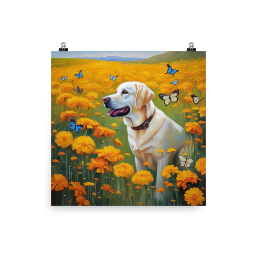 PugMug Custom White Labrador Retriever Poster