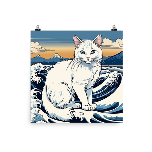 PugMug Custom White Companion Cat Poster