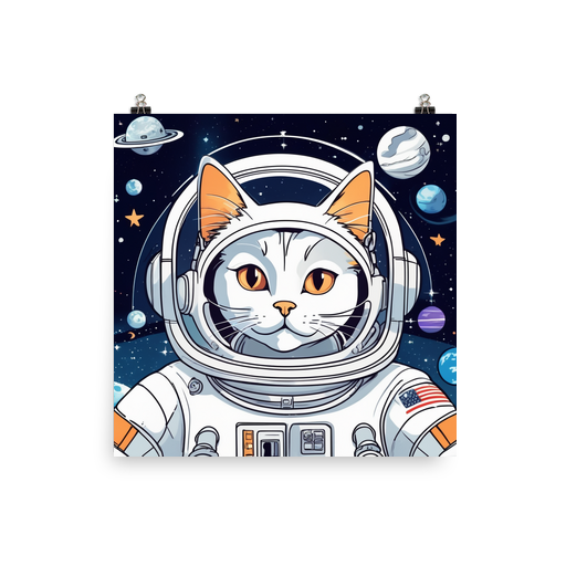 PugMug Custom White Companion Cat Poster