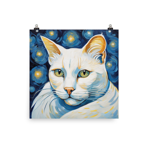 PugMug Custom White Exotic Cat Poster