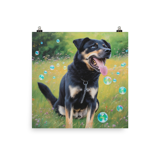 PugMug Custom Blue Poster