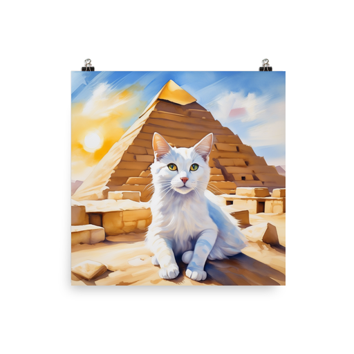 PugMug Custom White Companion Cat Poster