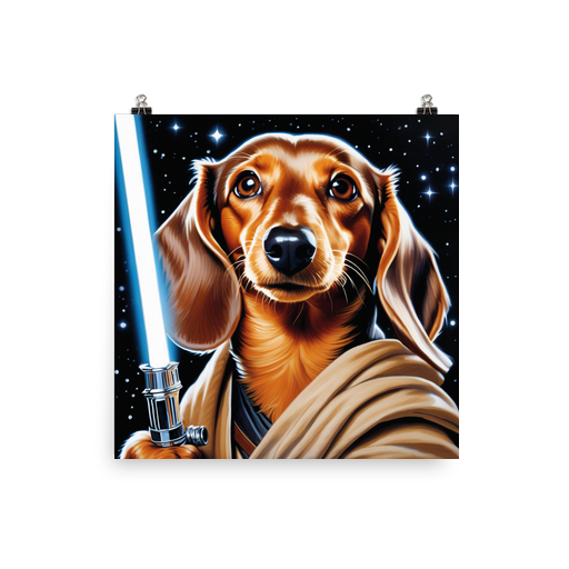 PugMug Custom Tan Dachshund Poster