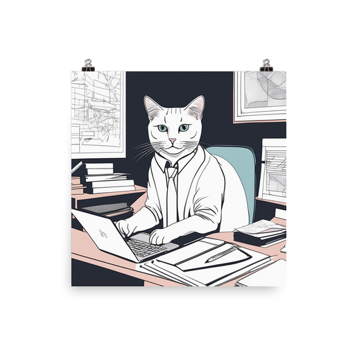 PugMug Custom White Exotic Cat Poster