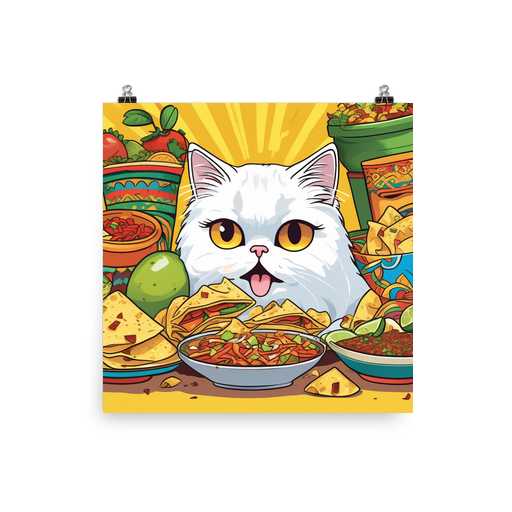 PugMug Custom White Persian Cat Poster