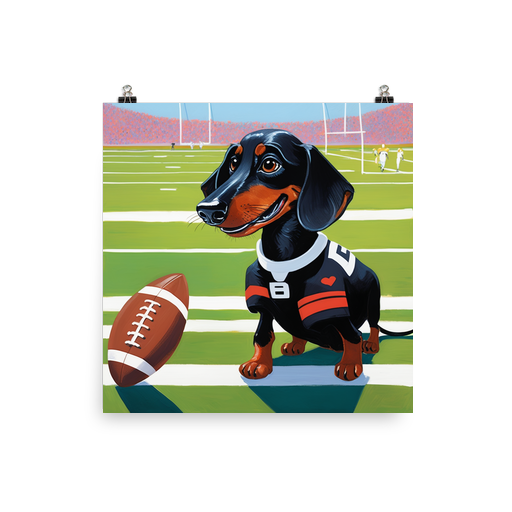PugMug Custom Black Dachshund Poster