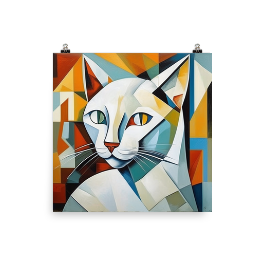 PugMug Custom White Companion Cat Poster