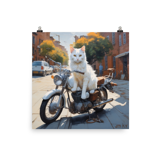 PugMug Custom White Companion Cat Poster