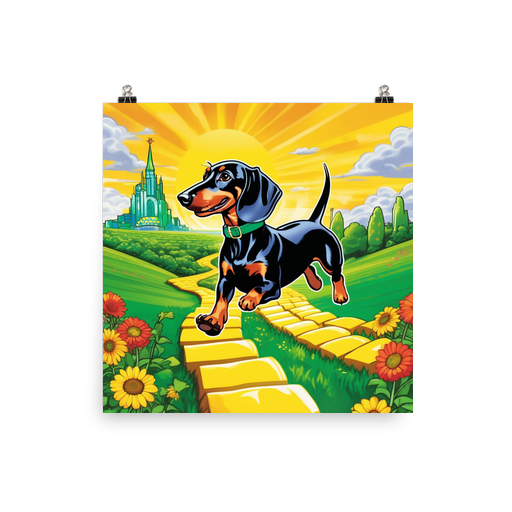 PugMug Custom Black Dachshund Poster