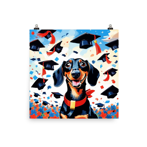 PugMug Custom Black Dachshund Poster