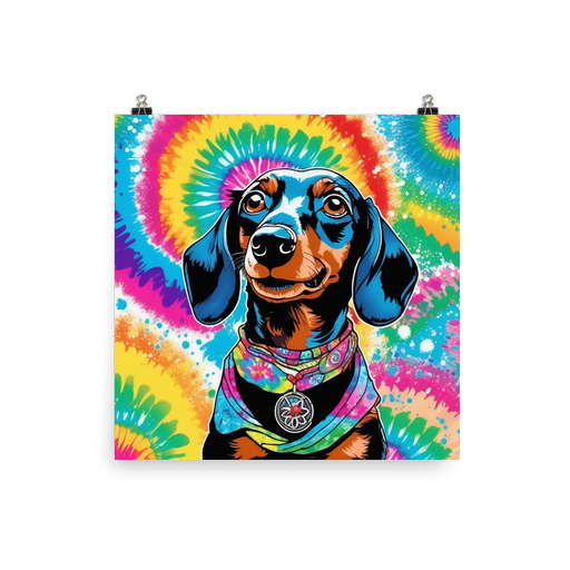 PugMug Custom Black Dachshund Poster