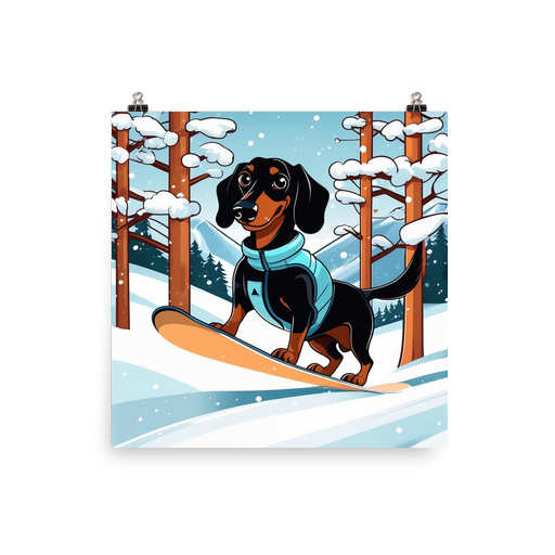 PugMug Custom Black Dachshund Poster