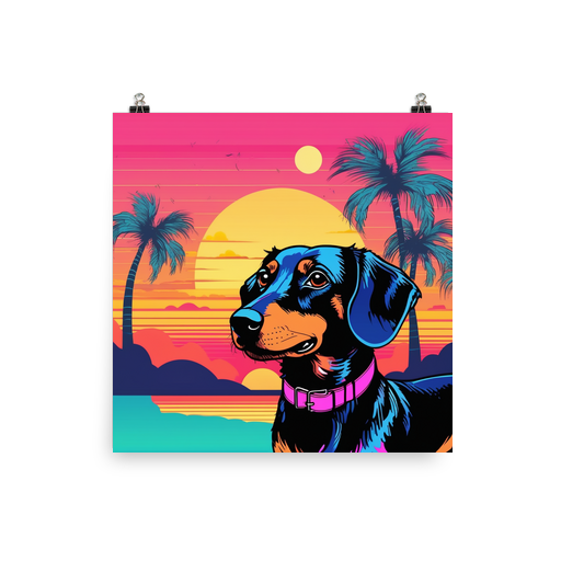 PugMug Custom Black Dachshund Poster