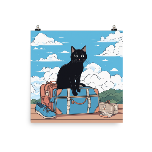 PugMug Custom Black American Shorthair Cat Poster