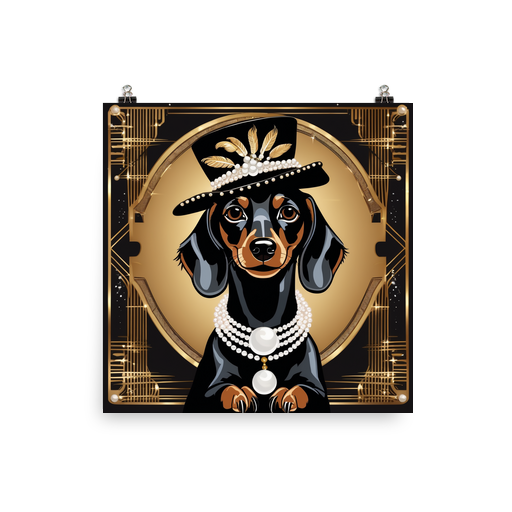 PugMug Custom Black Dachshund Poster