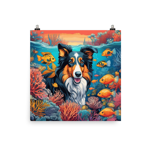 PugMug Custom Collie Poster