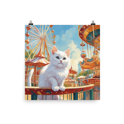 PugMug Custom White Companion Cat Poster