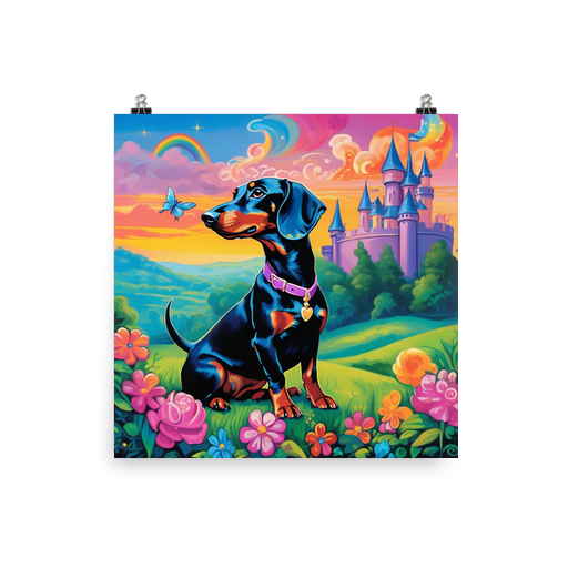 PugMug Custom Black Dachshund Poster