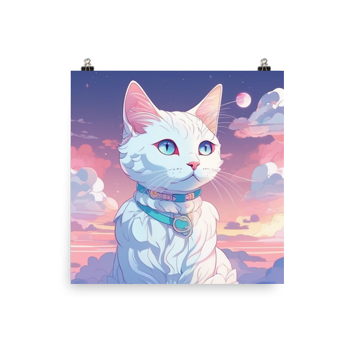 PugMug Custom White Companion Cat Poster