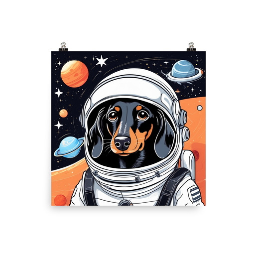 PugMug Custom Black Dachshund Poster