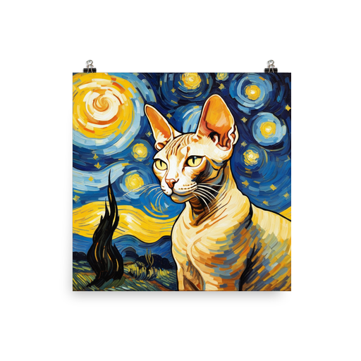PugMug Custom Tabby Sphynx Cat Poster