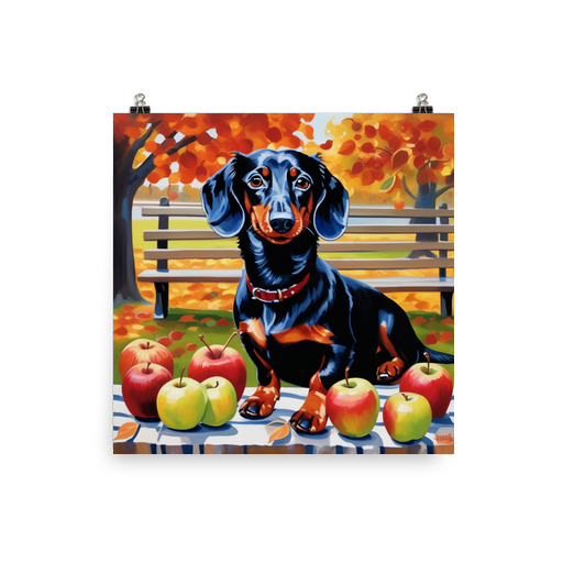 PugMug Custom Black Dachshund Poster