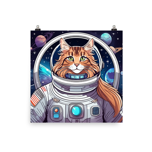 PugMug Custom Tabby Maine Coon Cat Poster
