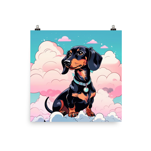 PugMug Custom Black Dachshund Poster