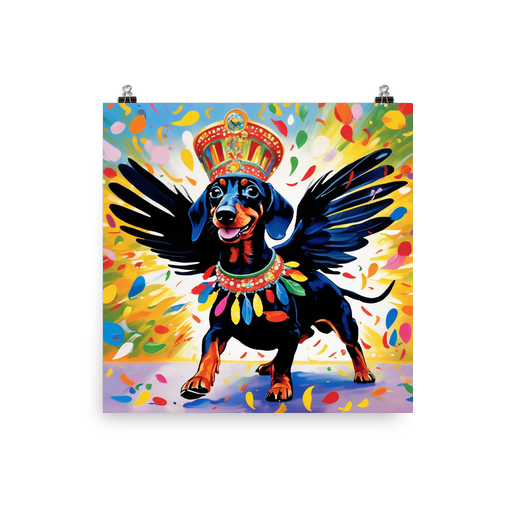 PugMug Custom Black Dachshund Poster