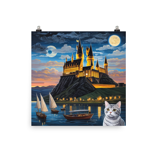 PugMug Custom Tabby Scottish Fold Cat Poster