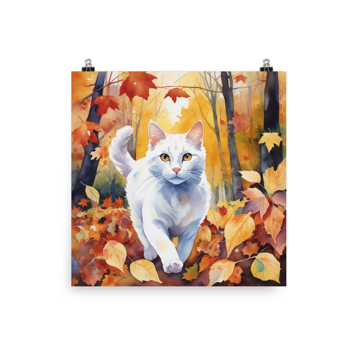 PugMug Custom White Companion Cat Poster