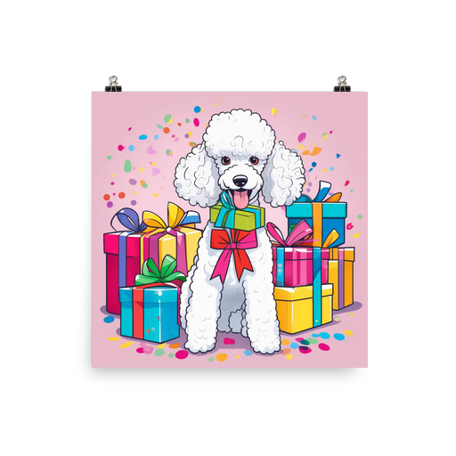 PugMug Custom White Poodle Poster