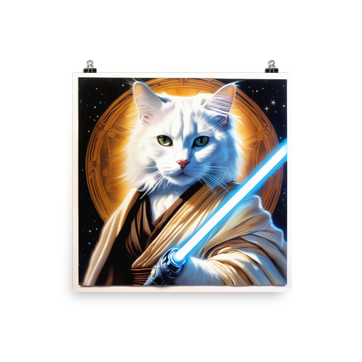 PugMug Custom White Companion Cat Poster