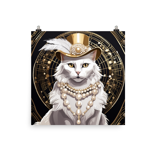 PugMug Custom White Companion Cat Poster