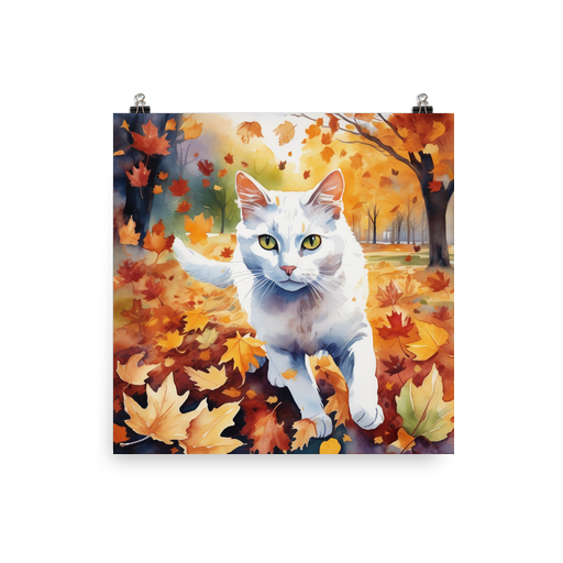PugMug Custom White Companion Cat Poster