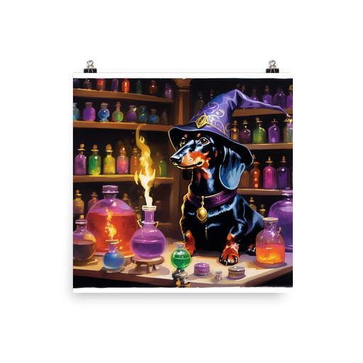 PugMug Custom Black Dachshund Poster