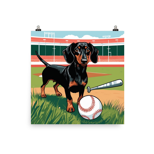 PugMug Custom Black Dachshund Poster