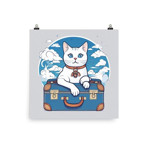 PugMug Custom White Companion Cat Poster