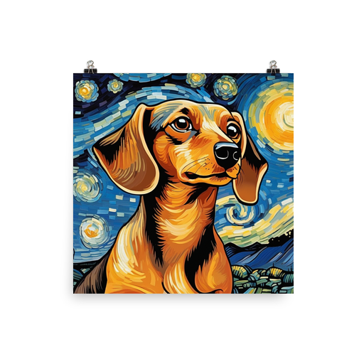 PugMug Custom Tan Dachshund Poster