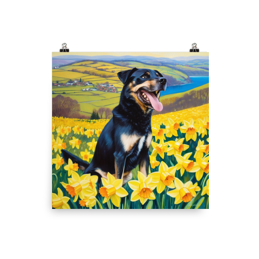 PugMug Custom Blue Poster