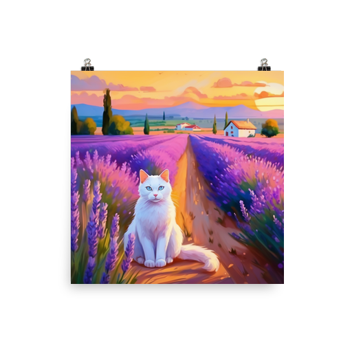 PugMug Custom White Companion Cat Poster