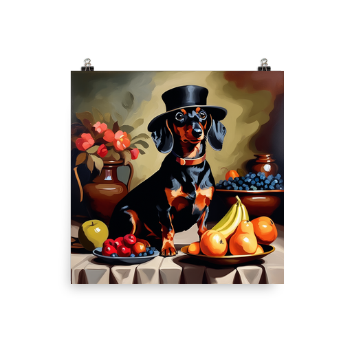 PugMug Custom Black Dachshund Poster