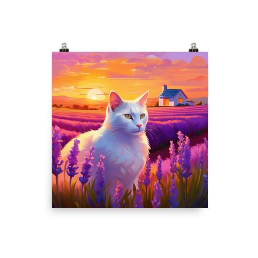 PugMug Custom White Companion Cat Poster