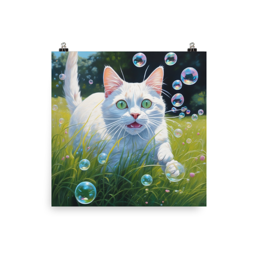 PugMug Custom White Companion Cat Poster