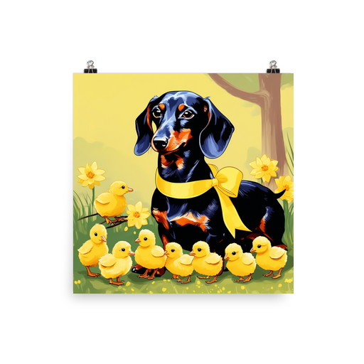 PugMug Custom Black Dachshund Poster