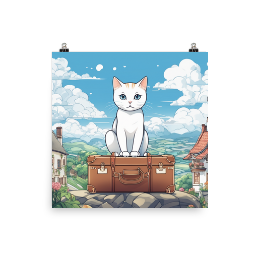 PugMug Custom White Companion Cat Poster