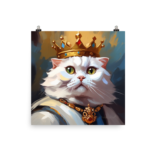 PugMug Custom White Scottish Fold Cat Poster